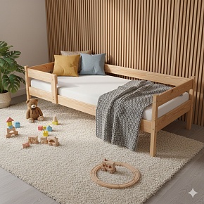 Дитяче ліжко ЛіжкоТиша 90х180 сосна