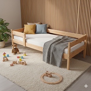 Дитяче ліжко ЛіжкоТиша 90х180 сосна